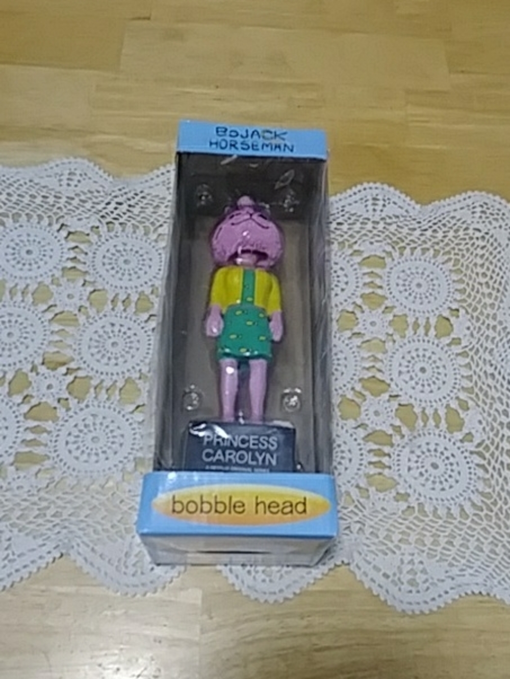 Netflix BoJack Horseman Princess Carolyn Pink Green Yellow Bobblehead